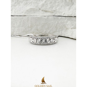 Каблучка із білого золота з діамантами 0,214 ct